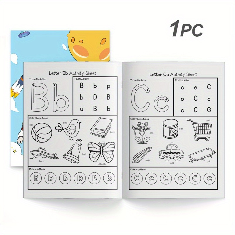 1pc Alphabet Book Series Engaging Word Practice Sheets for Each Letter