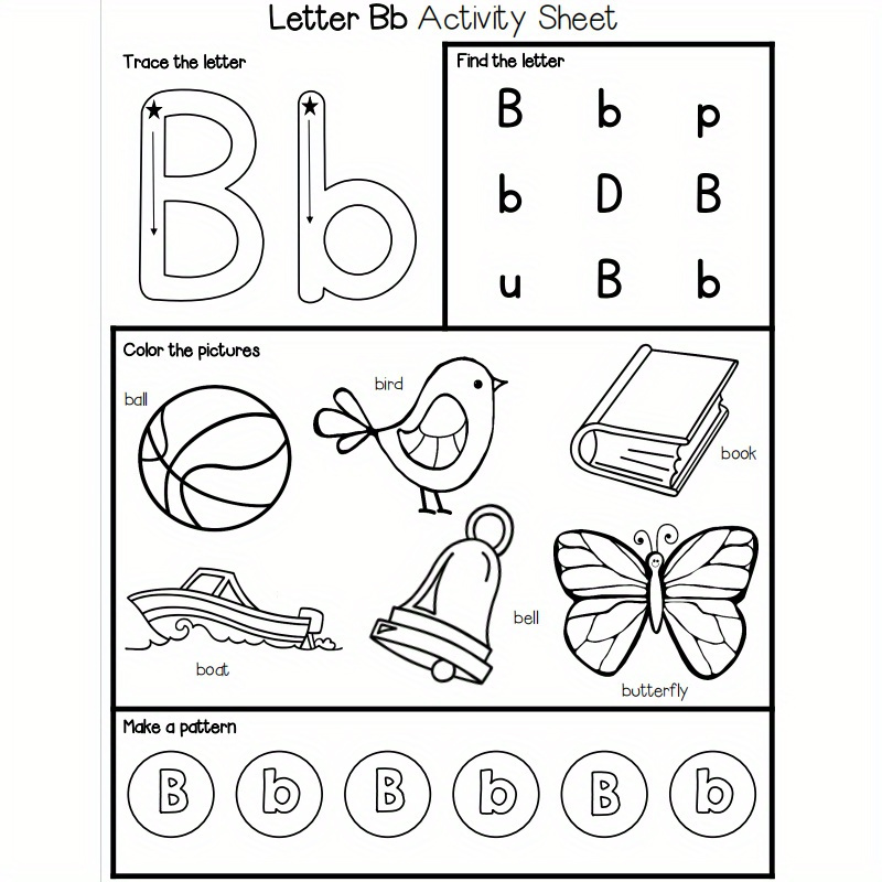 1pc Alphabet Book Series Engaging Word Practice Sheets for Each Letter