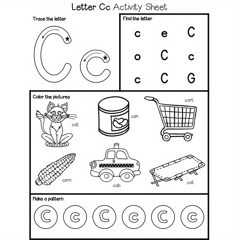 1pc Alphabet Book Series Engaging Word Practice Sheets for Each Letter