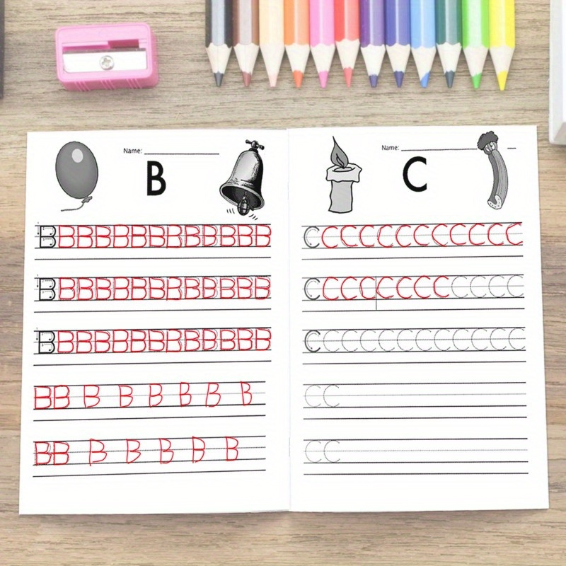 Alphabet Practice Workbook for Kids 5+ - ZHIDIAN 1pc Children's Handwriting Improvement Four-Lined Grid Coloring Book - Educational English Letter Writing Learning Aid - Publication Date 2024-05-01