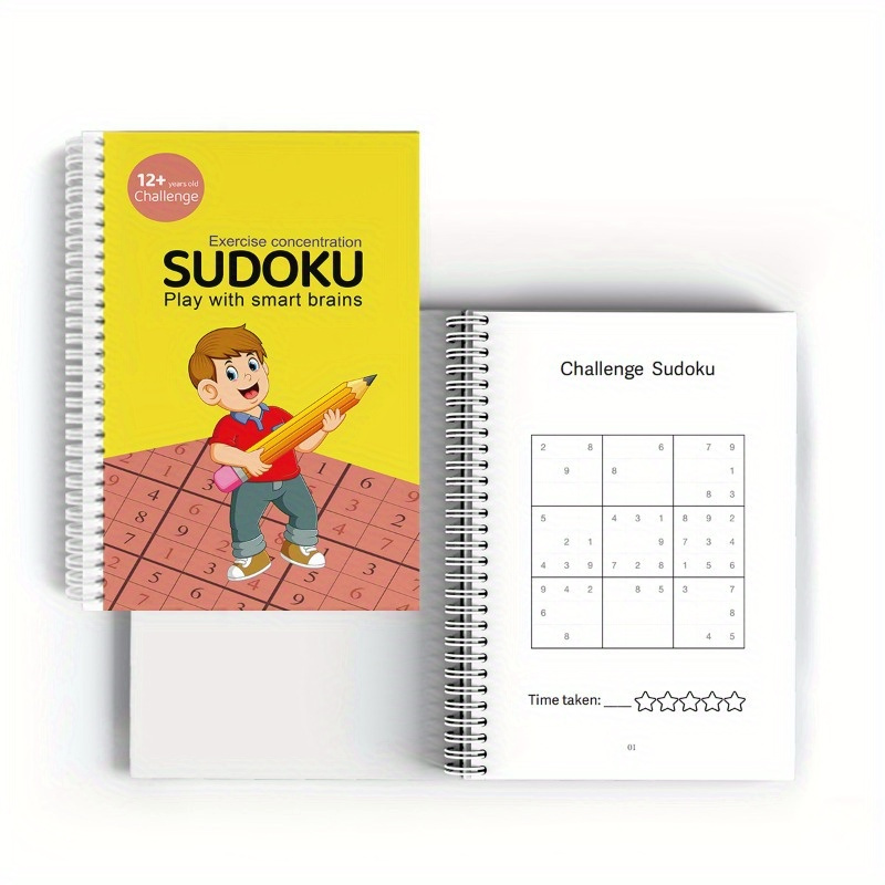 

1pc Brain-boosting Sudoku Book For Kids 12+, Sharpen Problem Solving And Decision Making Abilities