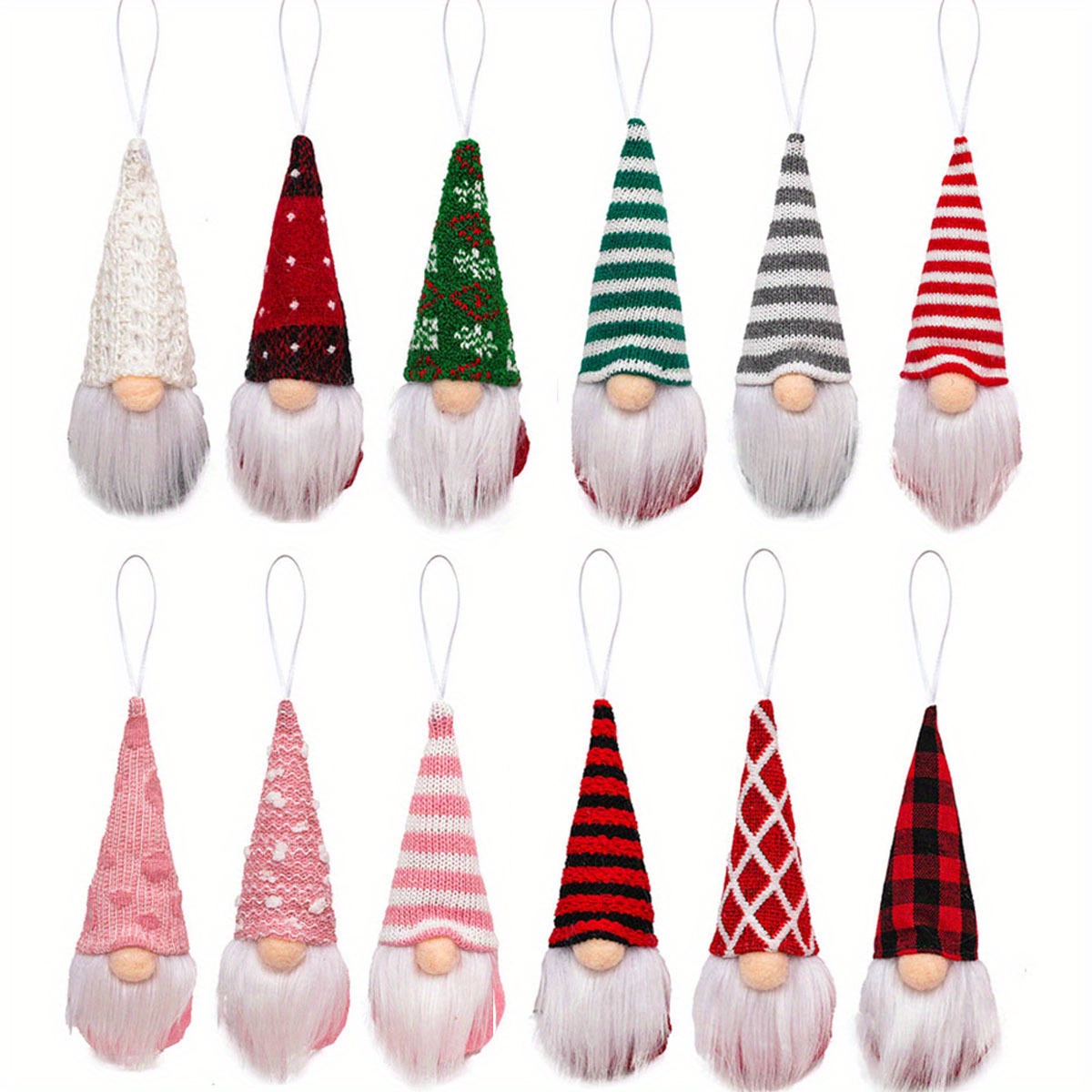 

12pcs Gnomes Ornaments - Elf Decorations For &