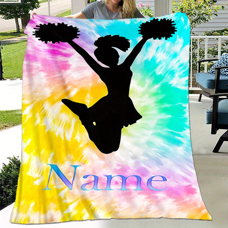 

Custom Cheerleading Blanket With Your Name - Soft And Warm, Perfect For Naps, Camping, And Travel - Available In Various Sizes