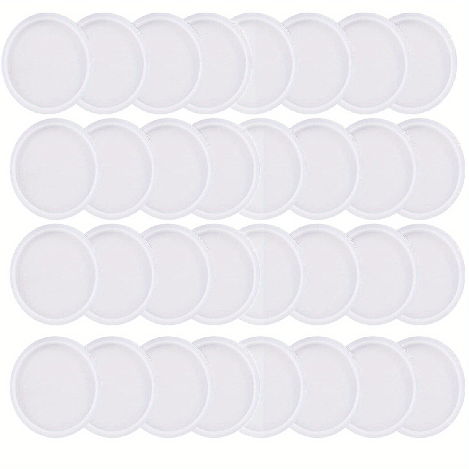TEMU 30pcs Silicone Mold Kits Tool Coaster Cup Mat Mold Insulated Mat Cup Round Base For Durable Diy Craft