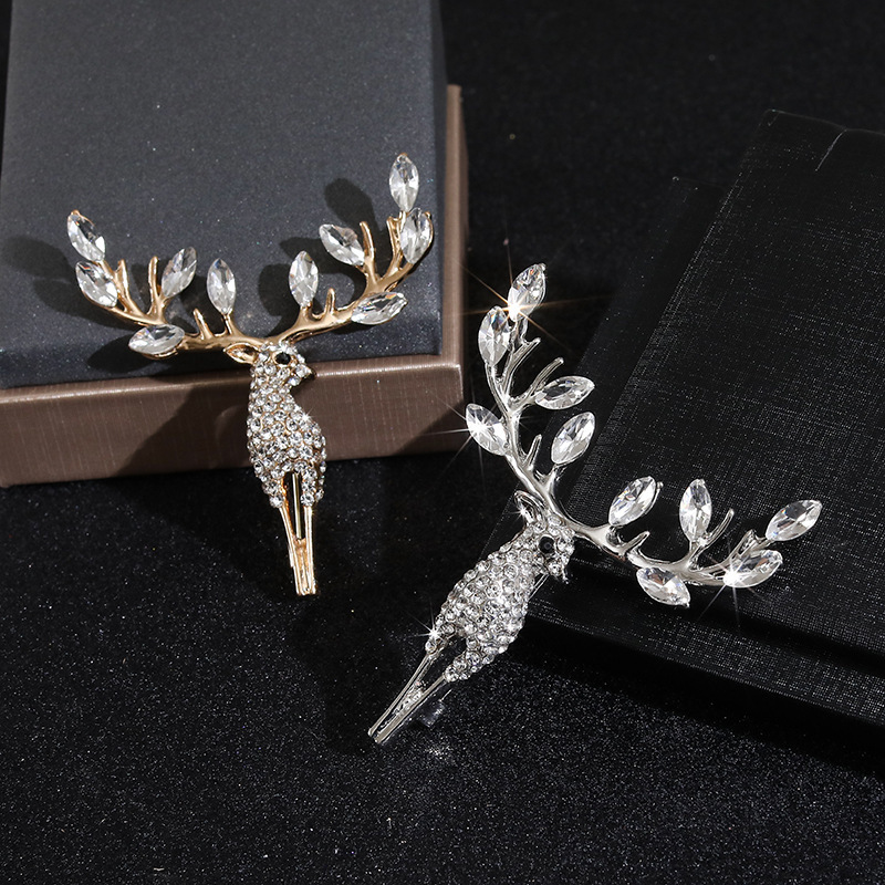 

[popular ] Elegant Reindeer Brooch For Christmas, Fashion Jewelry Accessory, Perfect Autumn And Winter Gift