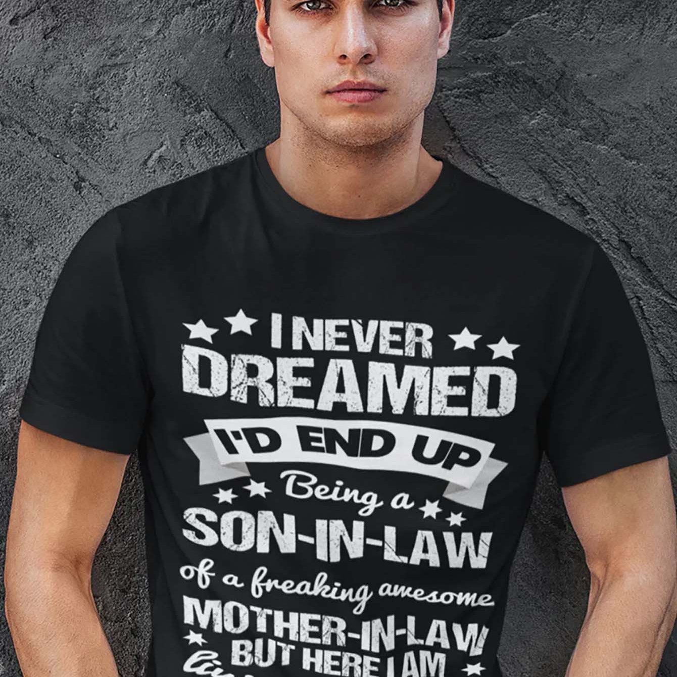 

Son-in-law Pride, Mother-in-law Humor, Funny Gift T-shirt, Men's Short-sleeved T-shirt Black