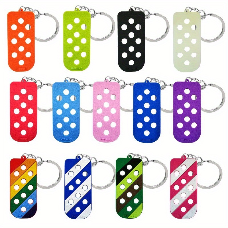 

4/5pcs Silicone Cartoon Charms With Drilled Holes - Diy Keychain & Shoe Decoration Accessories