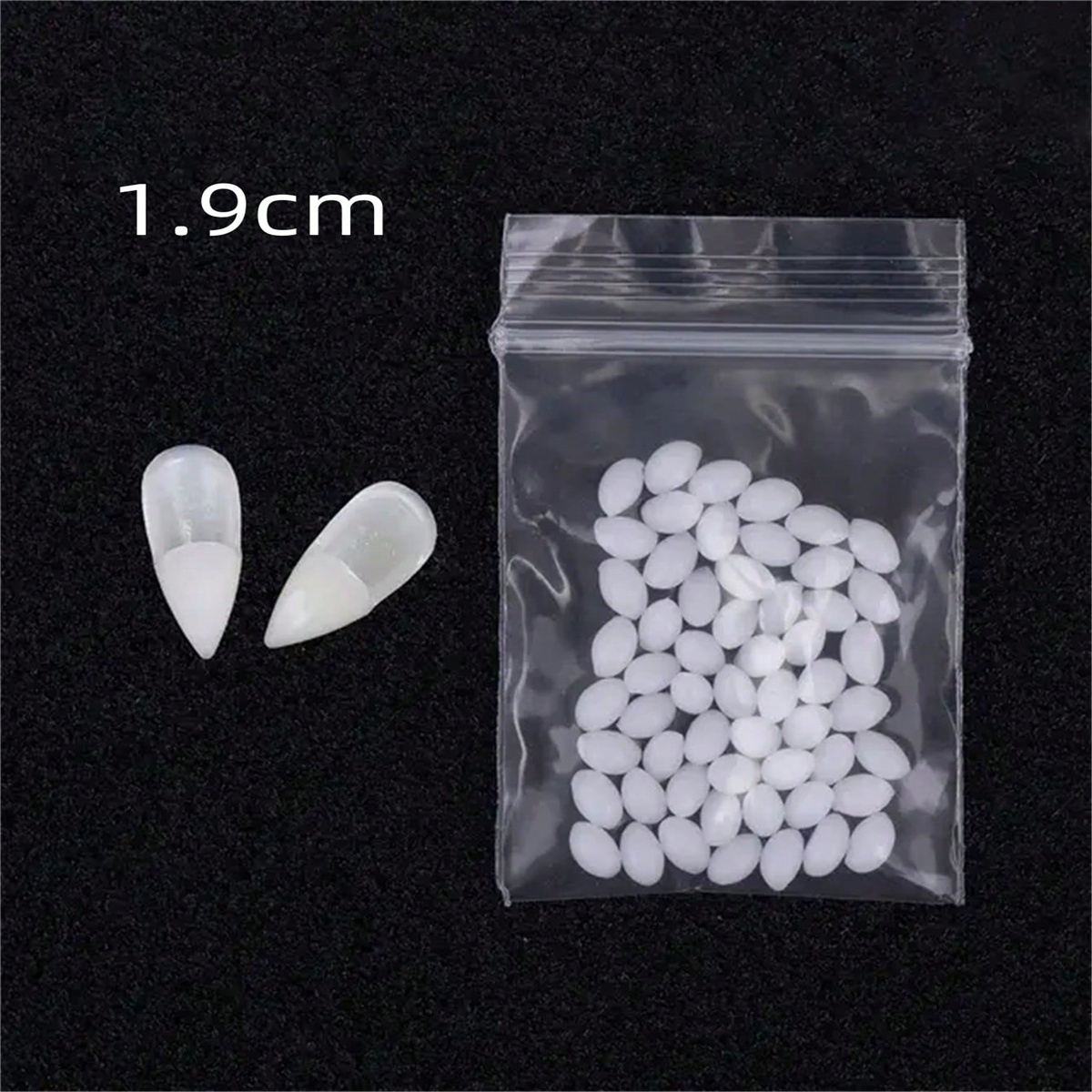 3 Dents De Vampire Rétractables Halloween - Accessoire Cosplay Effrayant Réutilisable, En Silicone, Avec Boîte