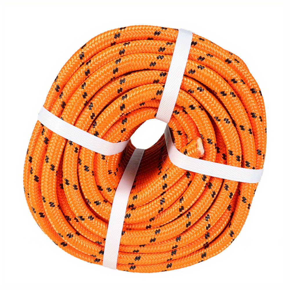 

For Swing Tree Work Orange 200 Feet 1/ 2 Inch Polyester Rope Double Braid Pulling Ropes