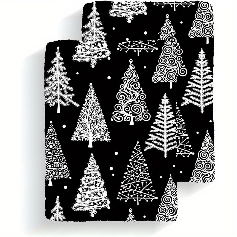 

2pcs - Christmas Tree Towels - , Decorative And Bathroom Tea Towels, For Decor, 18x26