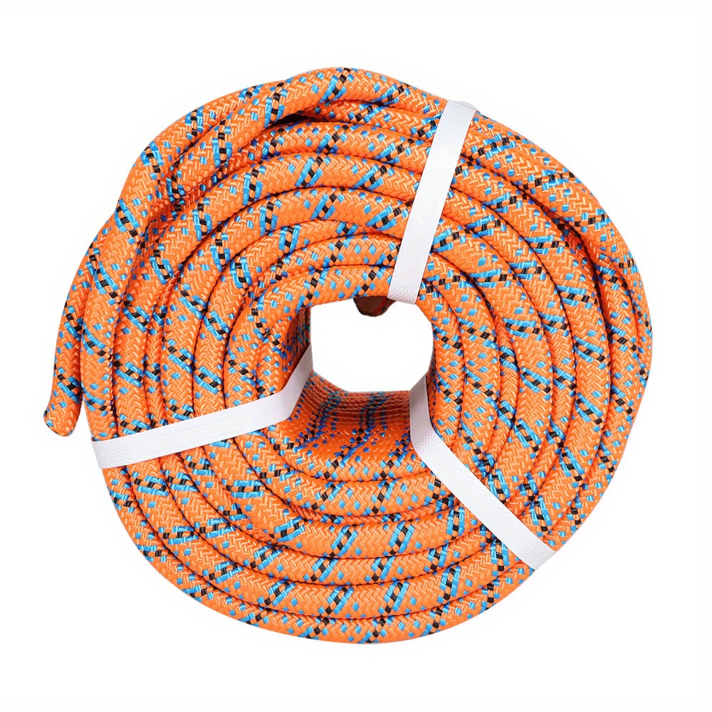 

1/ 2 Inch 150 Feet 32 Strand Braided Rope Polyester Rigging Rope Tensile Strength 18 Kn Bull Rope Suitable For Camping Tree Working Swing Orange Blue Black