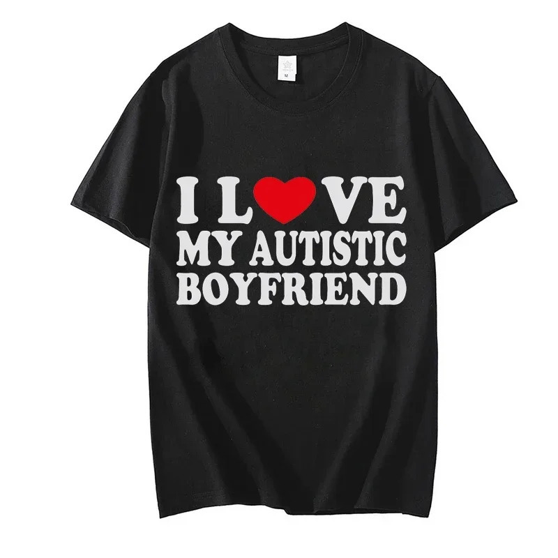 

Printed T-shirt I Love Boyfriend And Girlfriend, Matching Clothing For Couples, I Heart Bf/gf