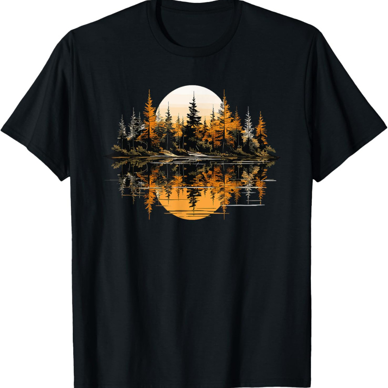 

Nature Reflection Forest Trees Outdoor Wildlife T-shirt