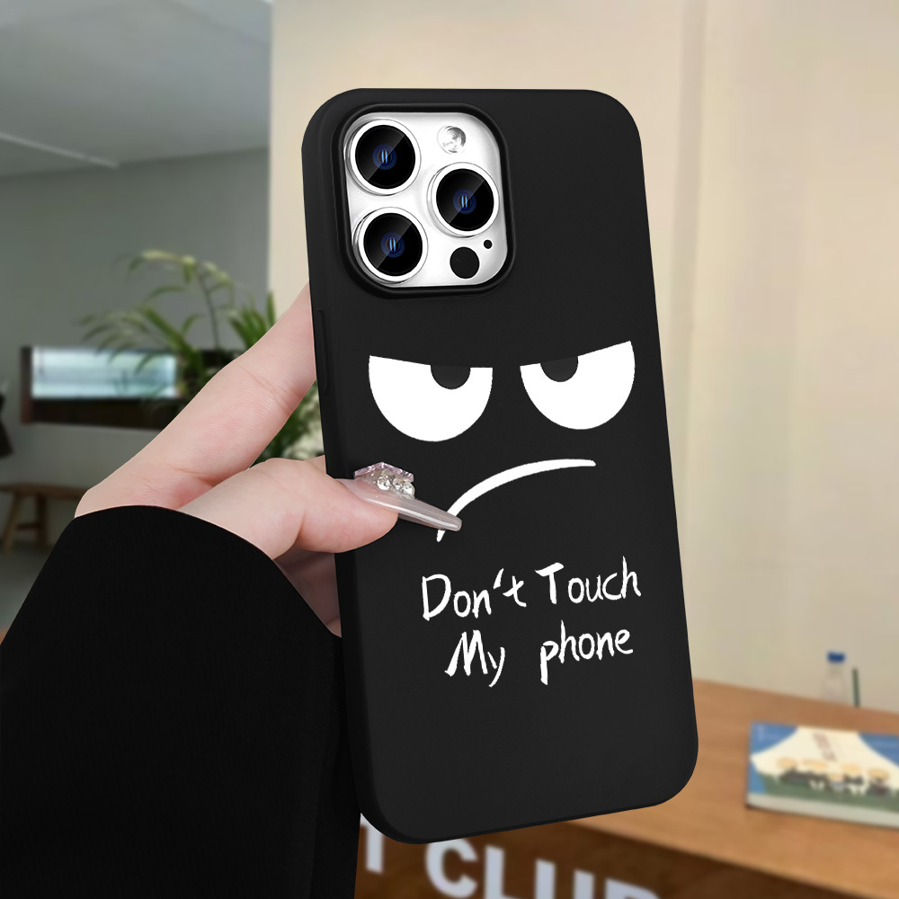 

Don't Take My Phone Monogrammed Frosted Case Anti-smudge Anti-fingerprint Premium Omni- Lens Shockproof Case New Patterned Case Black For Iphone 15 14 11 Xr Xs 7 Pro Plus