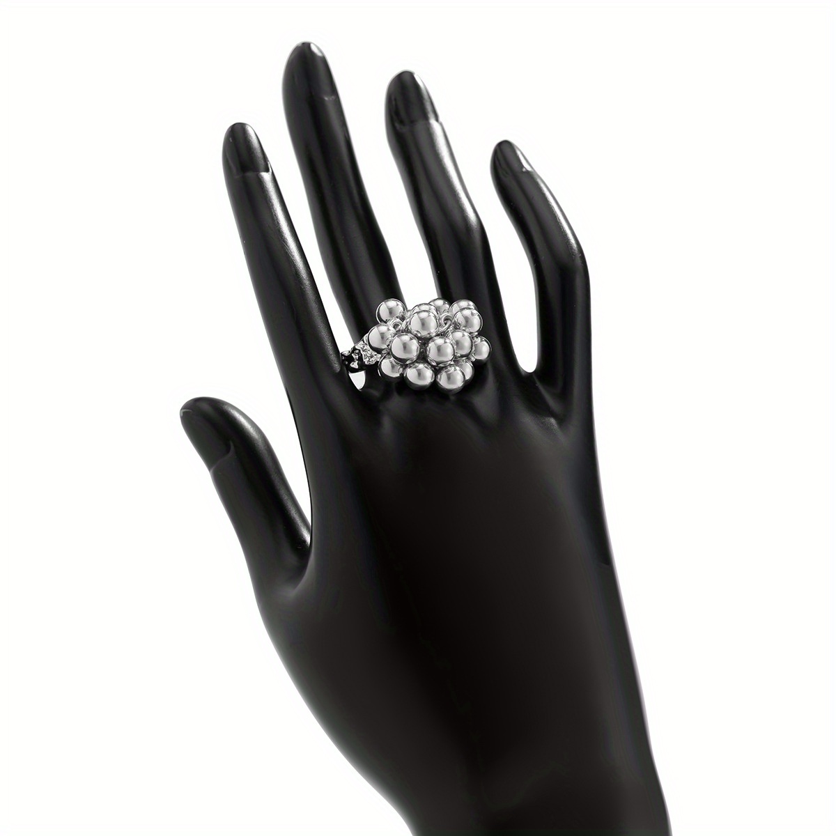 

Retro High-grade Metal Rice Bead Personality Fashion Female Heavy Texture Can Ring