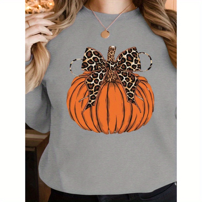 

Leopard Vibrant Orange Pumpkin Women's Sweatshirt