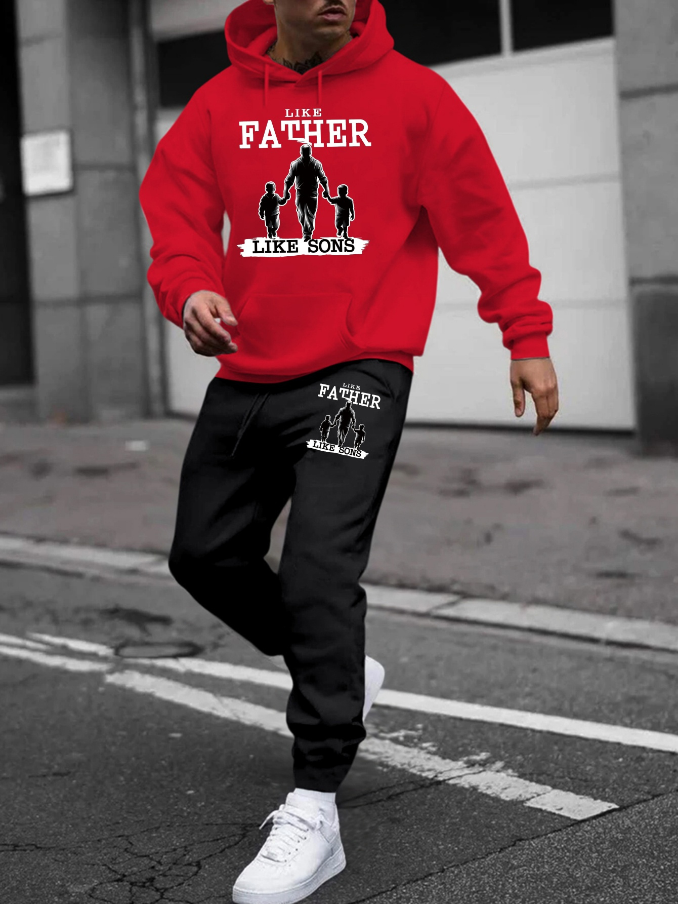 like father like polyester sweatsuit set mens casual Temu Malaysia - Main Image