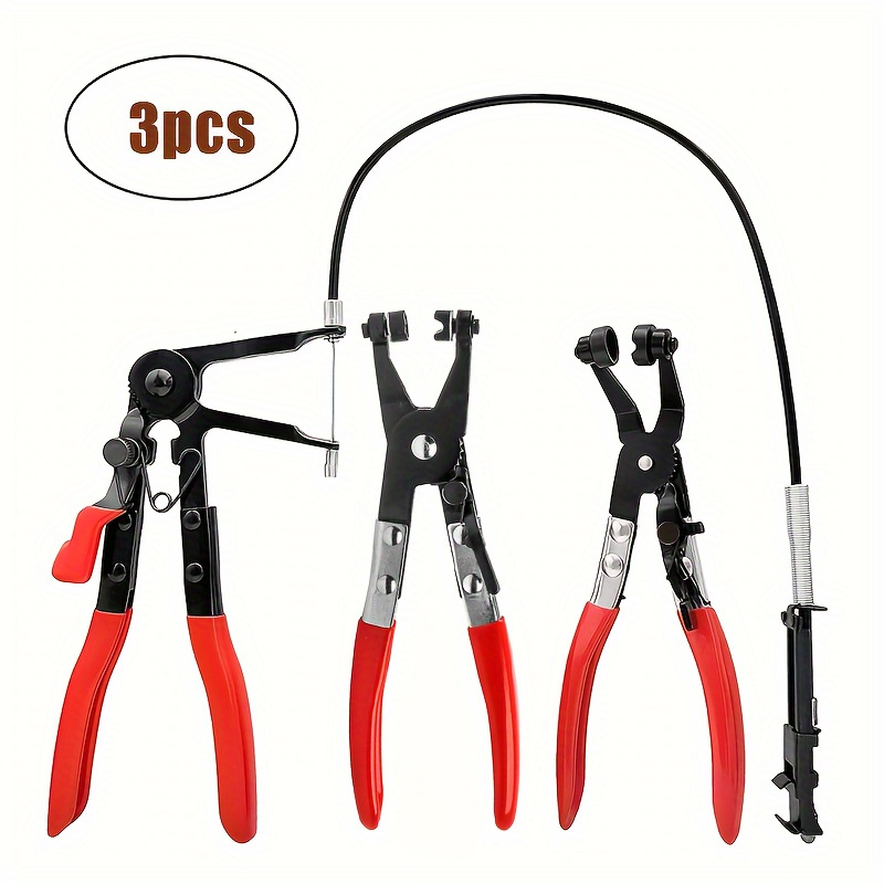 

1pcs/3pcs Hose Clamp Pliers, Removal Kit With Long Reach Wire Water Hose With Flat Or Large Clip Spring Hose Clamp Pliers For Car Coolant Radiator Heater