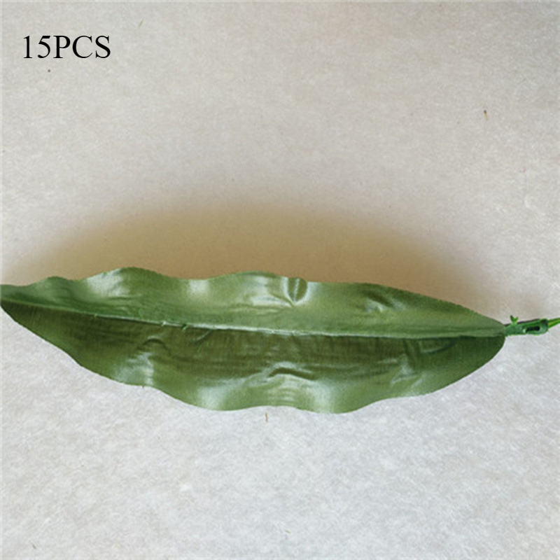 Image of 15pcs Artificial Flowers Fake Flowers Artificial Leaves Tulip Leaf Lily Leaf Manual Flower Material Flower Arrangement With Leaves