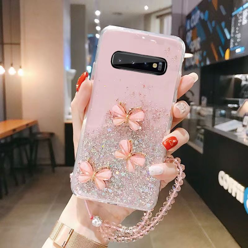 phone case   phone crystal bracelet glitter plating case for note 8 s10 s10 plus phone case back cover case