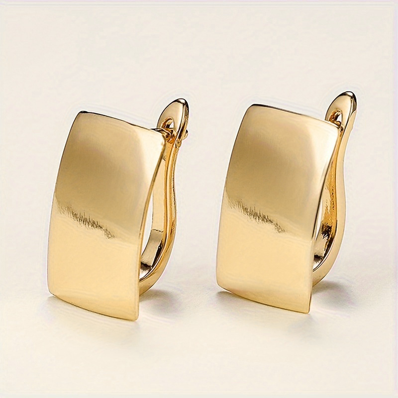 Fashionable Minimalist Square Clip Earrings Women's Earrings Versatile Jewelry For Daily Commuting Birthday And Holiday Gifts Valentine's Day Gifts