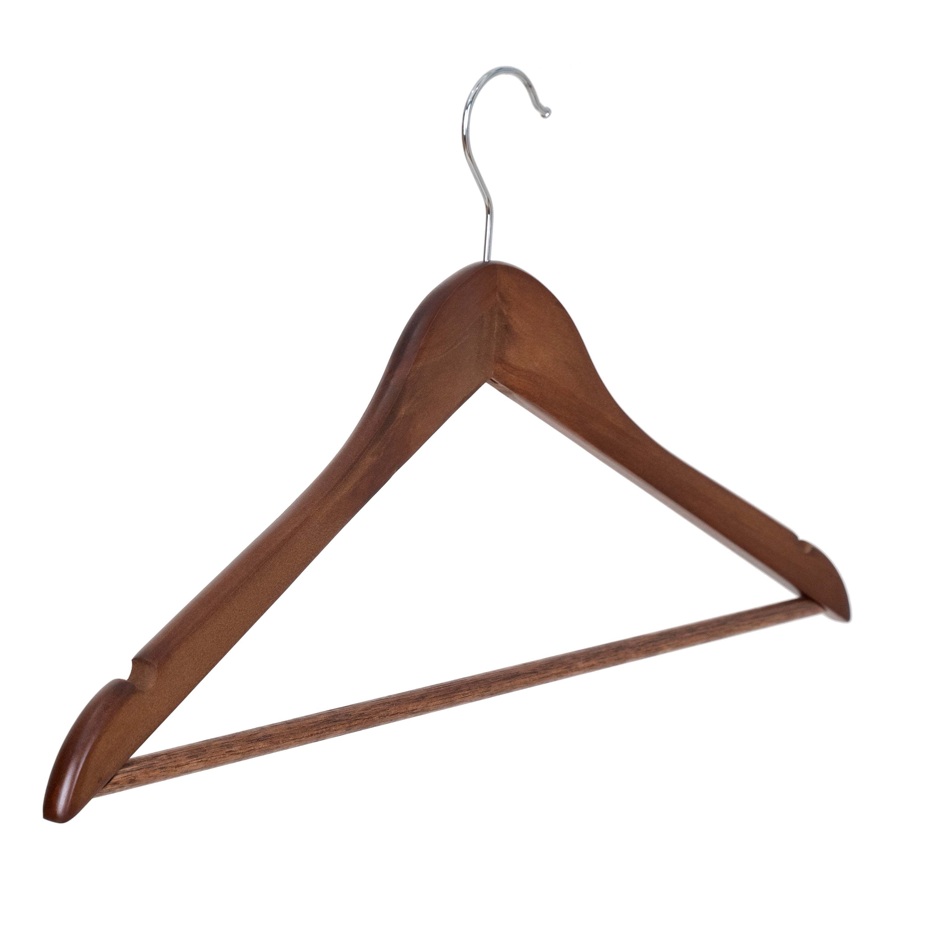 

Better Solid Walnut Wood Suit Hangers For Adult, 60 Pack