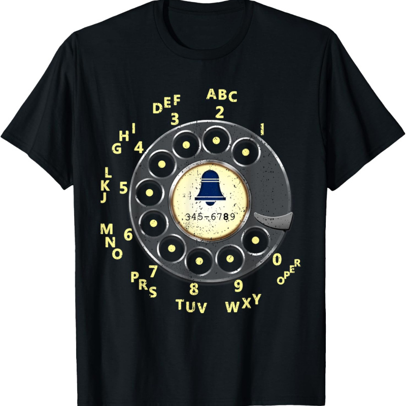 

Retro-style Vintage Rotary Dial Telephone Graphic T-shirt For Men And Women