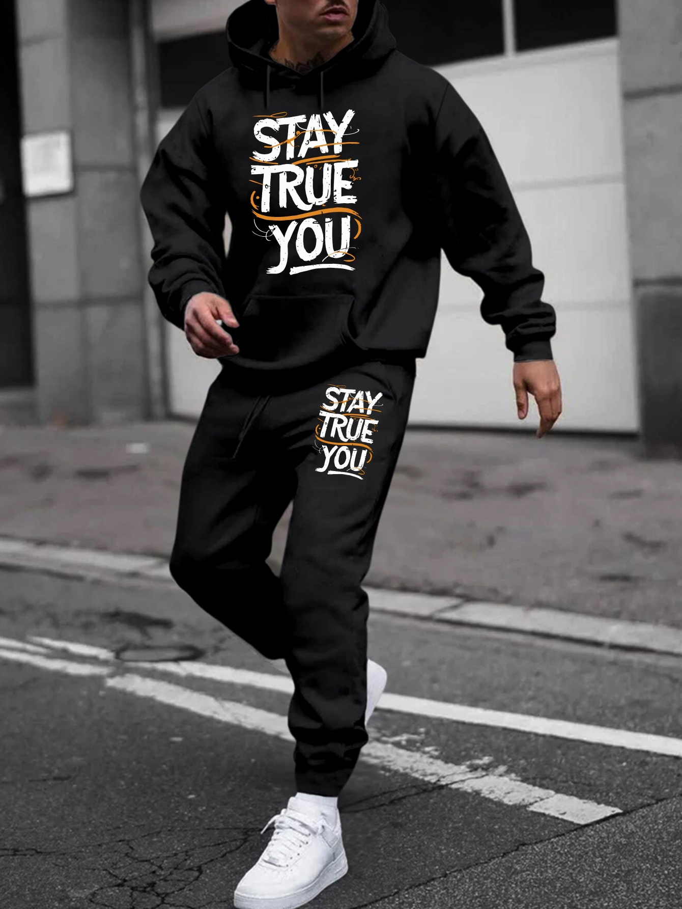 conjunto sudadera capucha pantalones casuales hombre Temu Spain