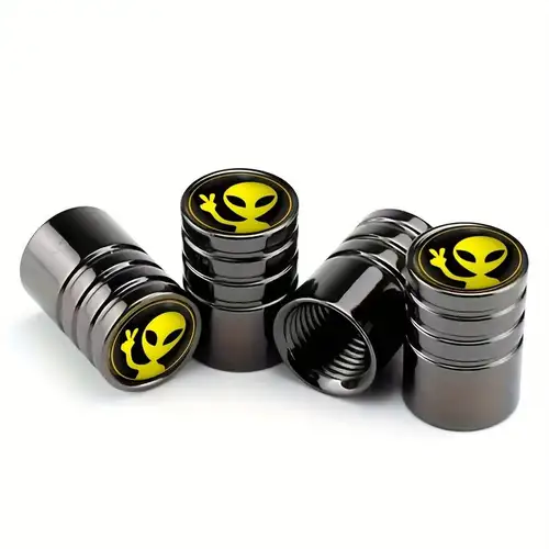 4 Pezzi Tappi Valvola Pneumatici Fluorescenti Universali Per Auto - Foto 2