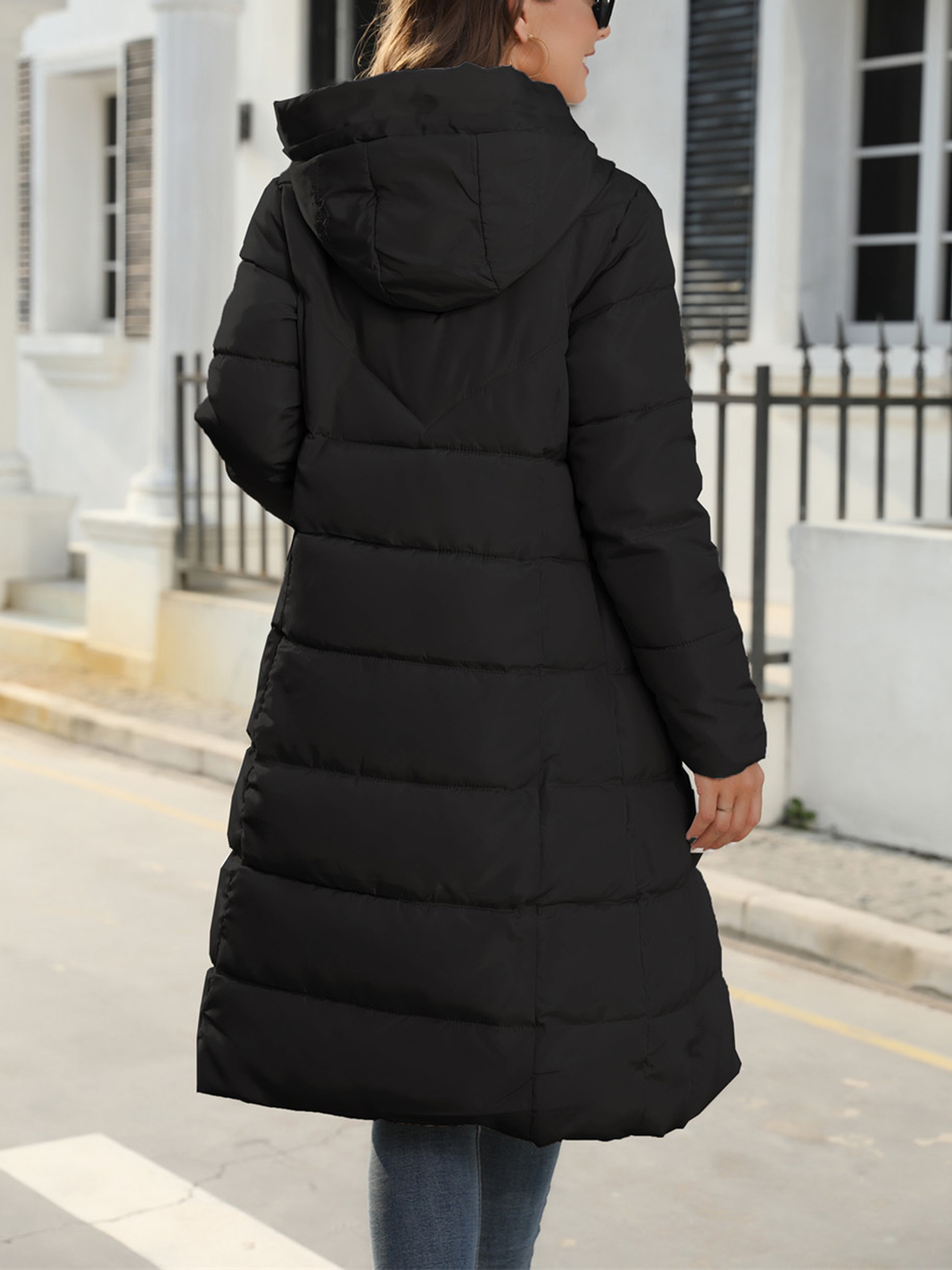 Long Puffer Jacket Womens Warm Quilted Coats Chamonix Long Puffer