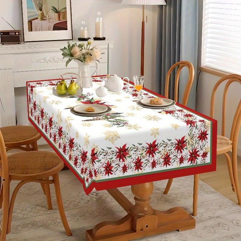 

Christmas- Tablecloth - , Rectangular For Dining & , For Decor