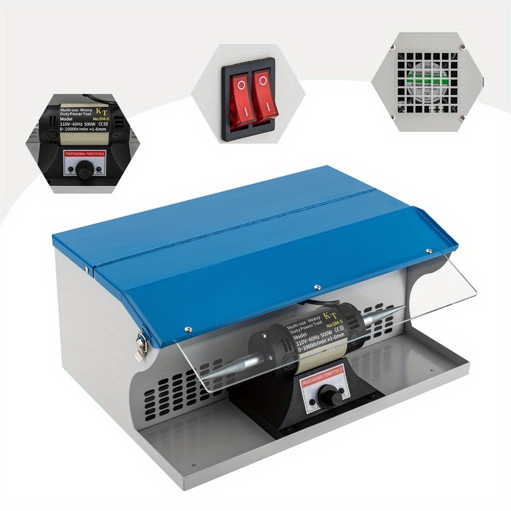 jewelry rock polishing buffer machine polishing buffing machine jewelry polisher dust collector light table blue