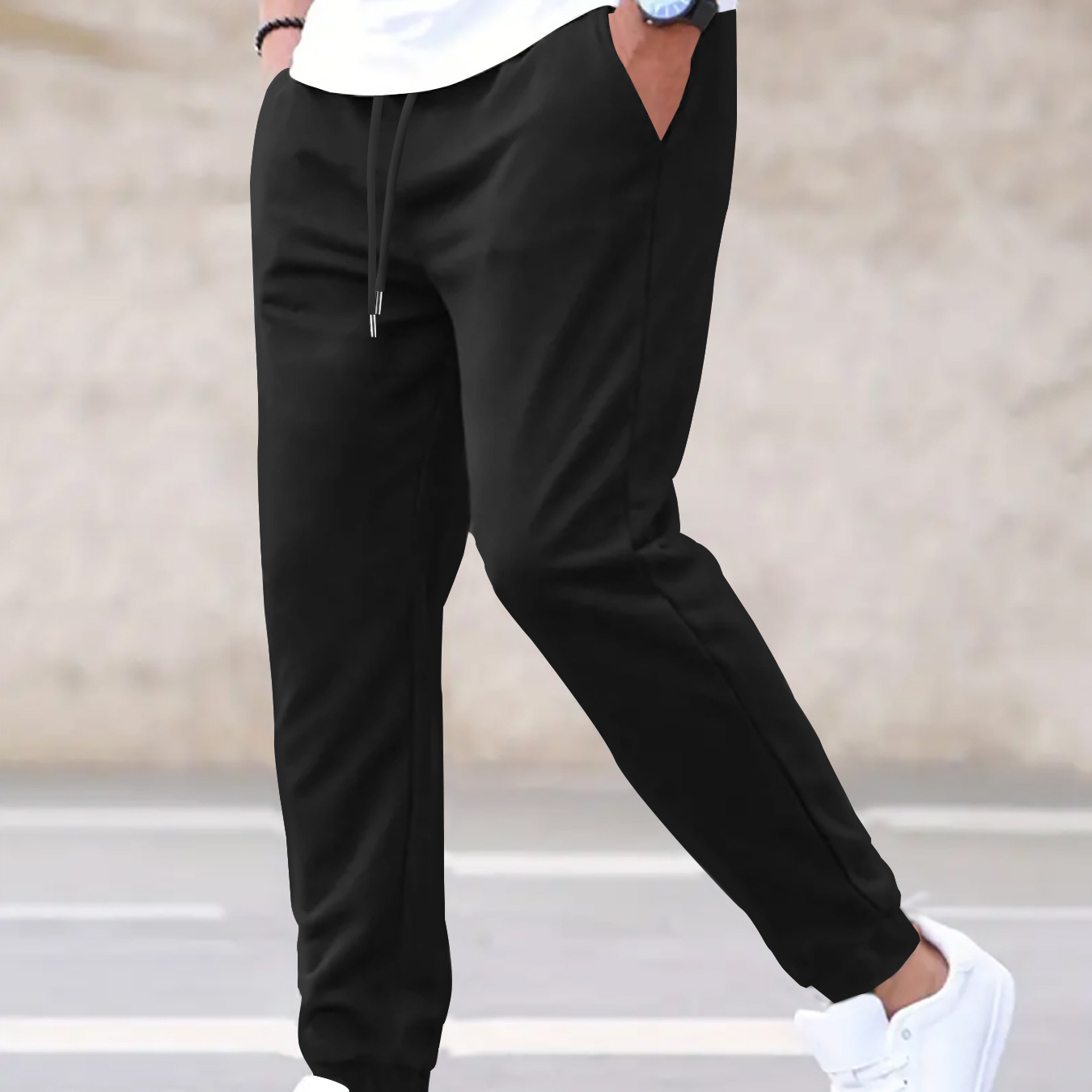 

Athletic Drawstring Waist - , Stretchy Polyester Sweatpants