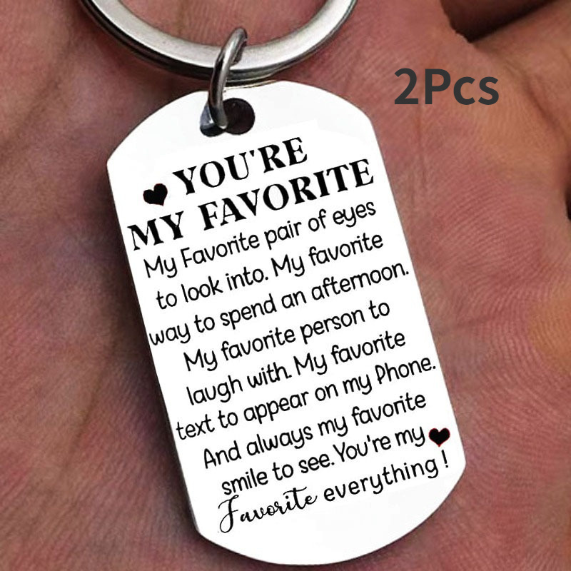 

2pcs Engraved Keychain - , Personalized Husband To , Valentines Day For , , And Spouses