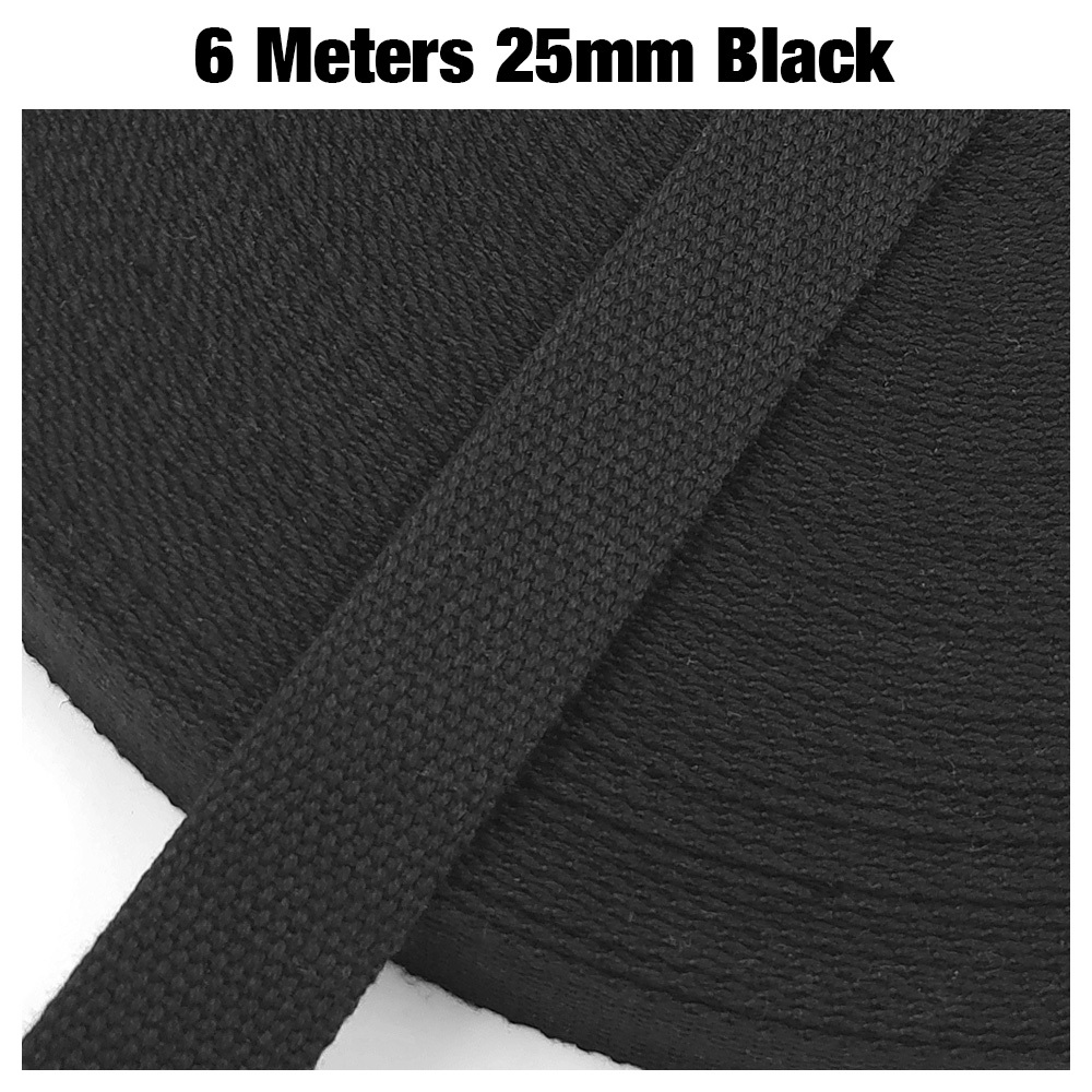Image of 6m 25mm/32mm/38mm Wide Canvas Webbing Colored Yoga Strap Backpack Handle Band Polyester Webbing