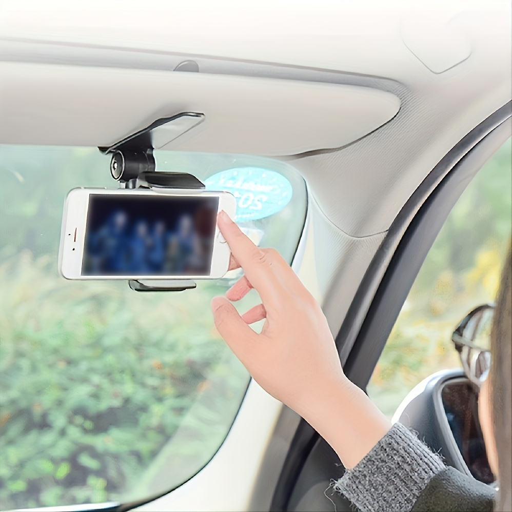 

With Our Universal Sun Visor Phone Mount - 360 Rotating Car Phone Holder Compatible With All Smartphones