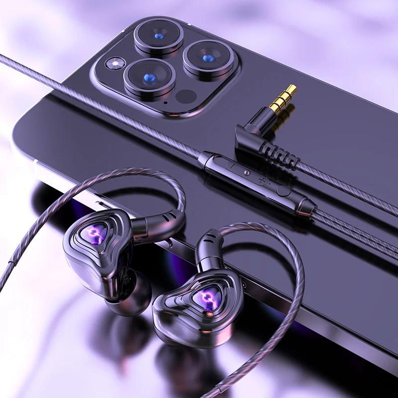 Image of New In-ear 3.5mm Jack Wired Headset, 9d Subwoofer High-fidelity Noise-canceling Sports Headset With Hd Microphone Gaming Earbuds, For //oppo Cell Phones And Other Wired Headsets