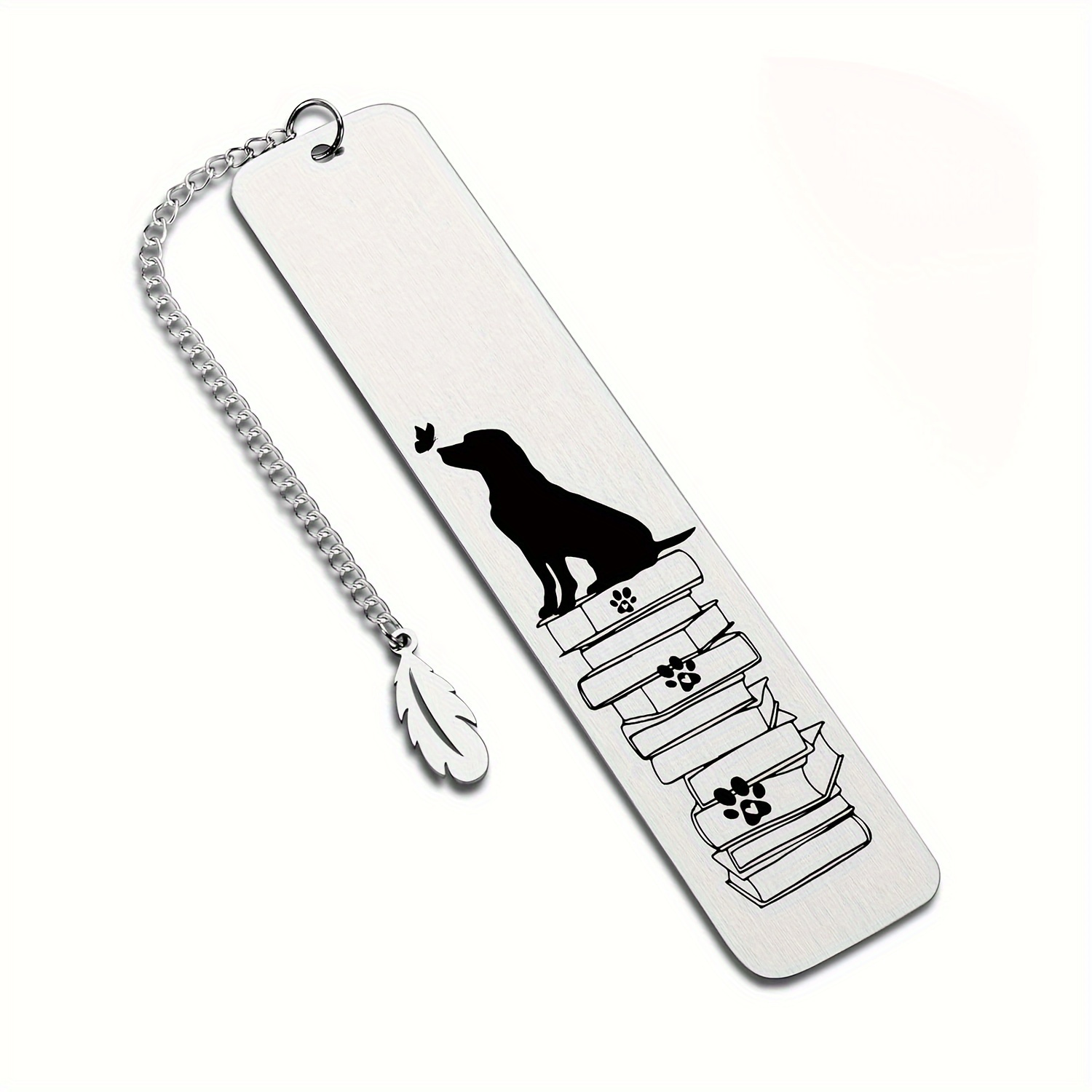 

1pc Stainless Steel Bookmarks For Ladies, Fun Bookmarks For Students, Teachers, Schools, Home Office Supplies, Book Lovers, Dog Lovers, Friends, Girls, Sisters, Moms, Women, Christmas, Birthday Gifts