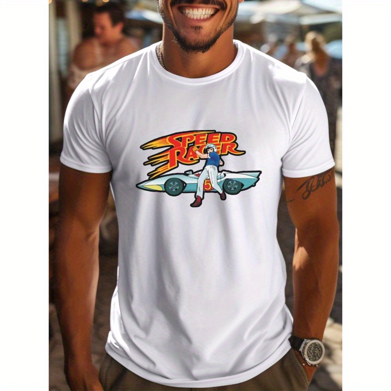 

Men's Short-sleeved T-shirts For Spring And Summer Featuring Designs.