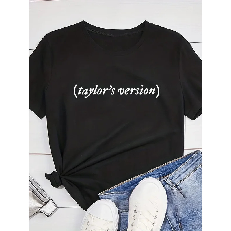 

Camiseta Feminina Taylor Estampada De Manga Curta Y2k Merch Harajuku Roupas De Rua Tshirt