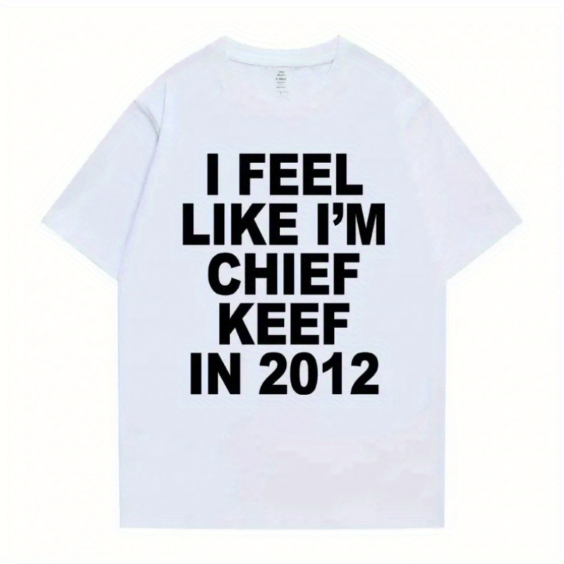 

2012 I Feel Like I'm Printed T-shirt Women's Fun Rap Memory T-shirt Summer Women's Hip Hop Large T-shirt