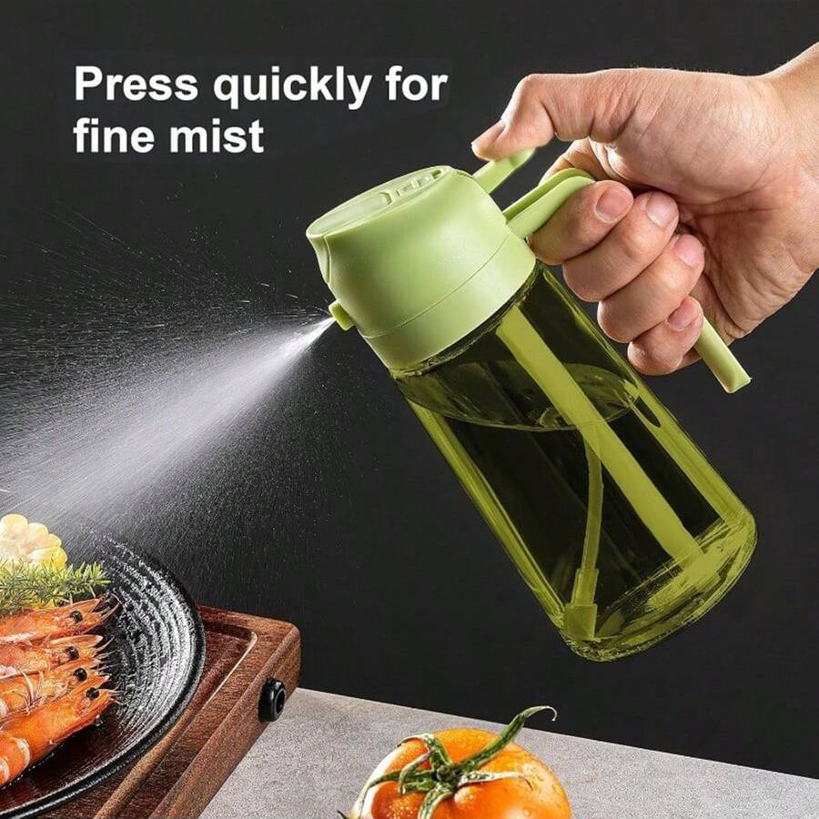 

2-in-1 Oil & Sprayer - Leakproof For Cooking, Salad, Bbq, , Roasting, Grilling, And Air - Kitchen