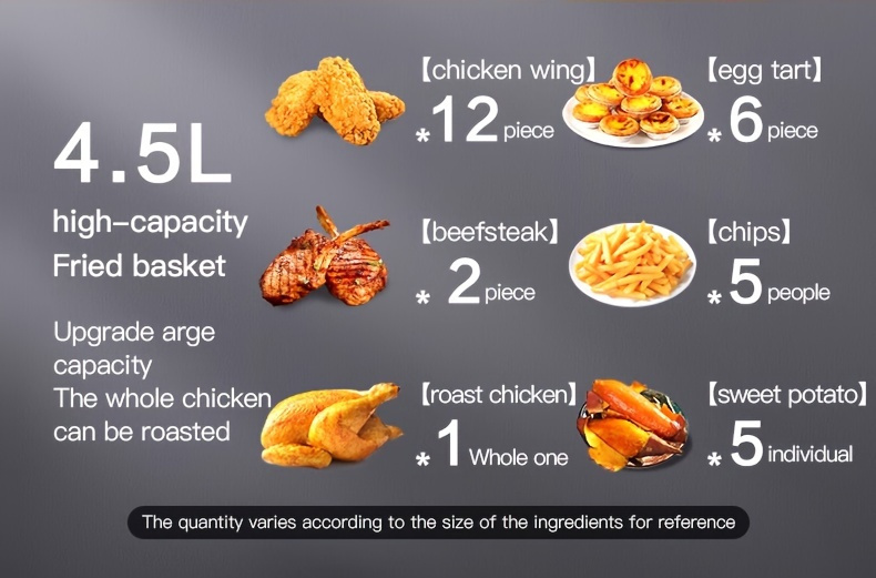 large capacity air fryer plus fully automatic multi functional machine with healthy cooking and space saving design for home kitchen details 1