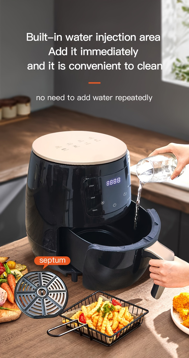 large capacity air fryer plus fully automatic multi functional machine with healthy cooking and space saving design for home kitchen details 4