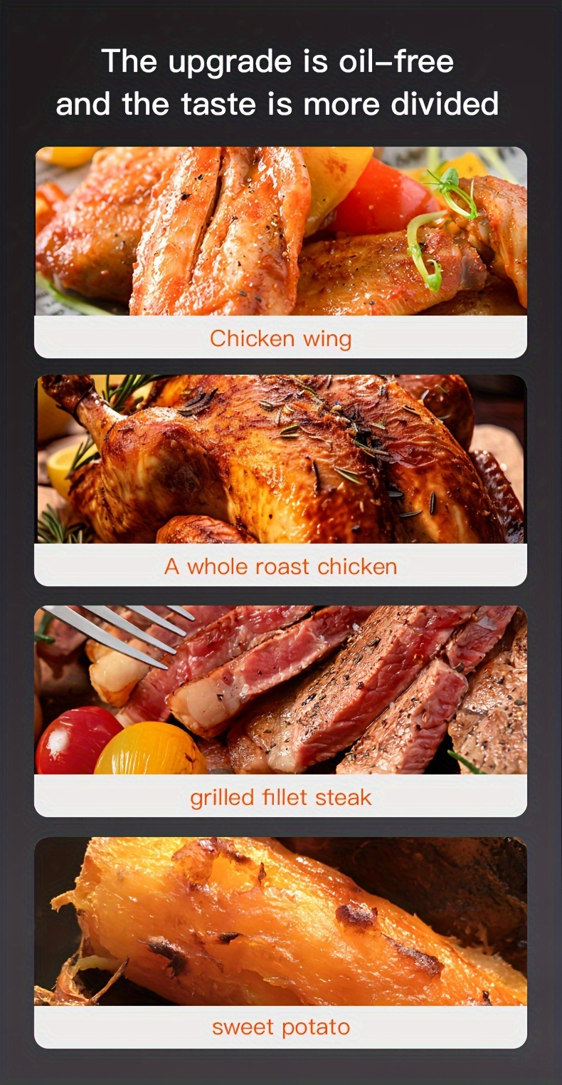 large capacity air fryer plus fully automatic multi functional machine with healthy cooking and space saving design for home kitchen details 7