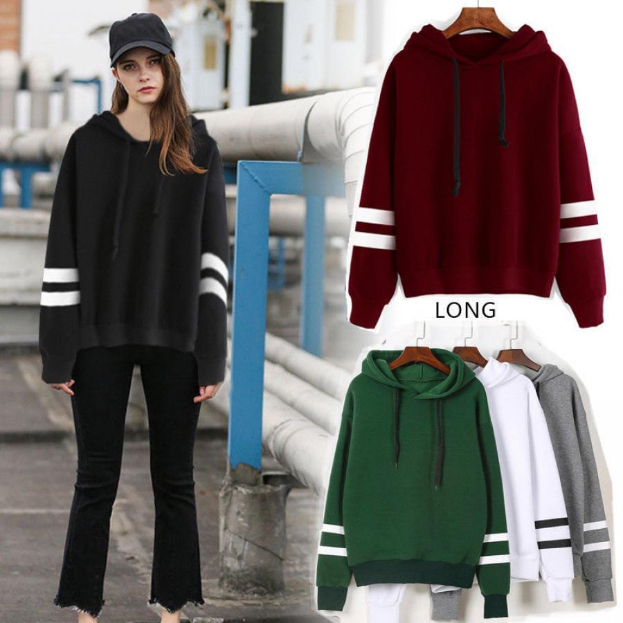 

Women' S Long Sleeve Hoodie Sweatshirt Hooded Coat Pullover Tops Ladies' Casual Blouse