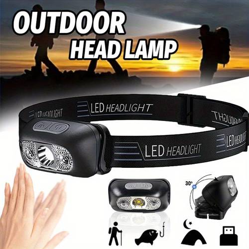 usb rechargeable portable motion activated flashlight for hiking camping emergency work