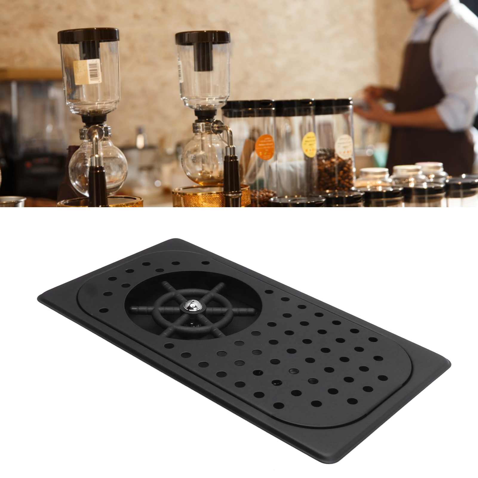 Stainless Steel Glass Rinser For Sink - High Pressure Cup Washer With Drip Tray For Bars & Kitchens