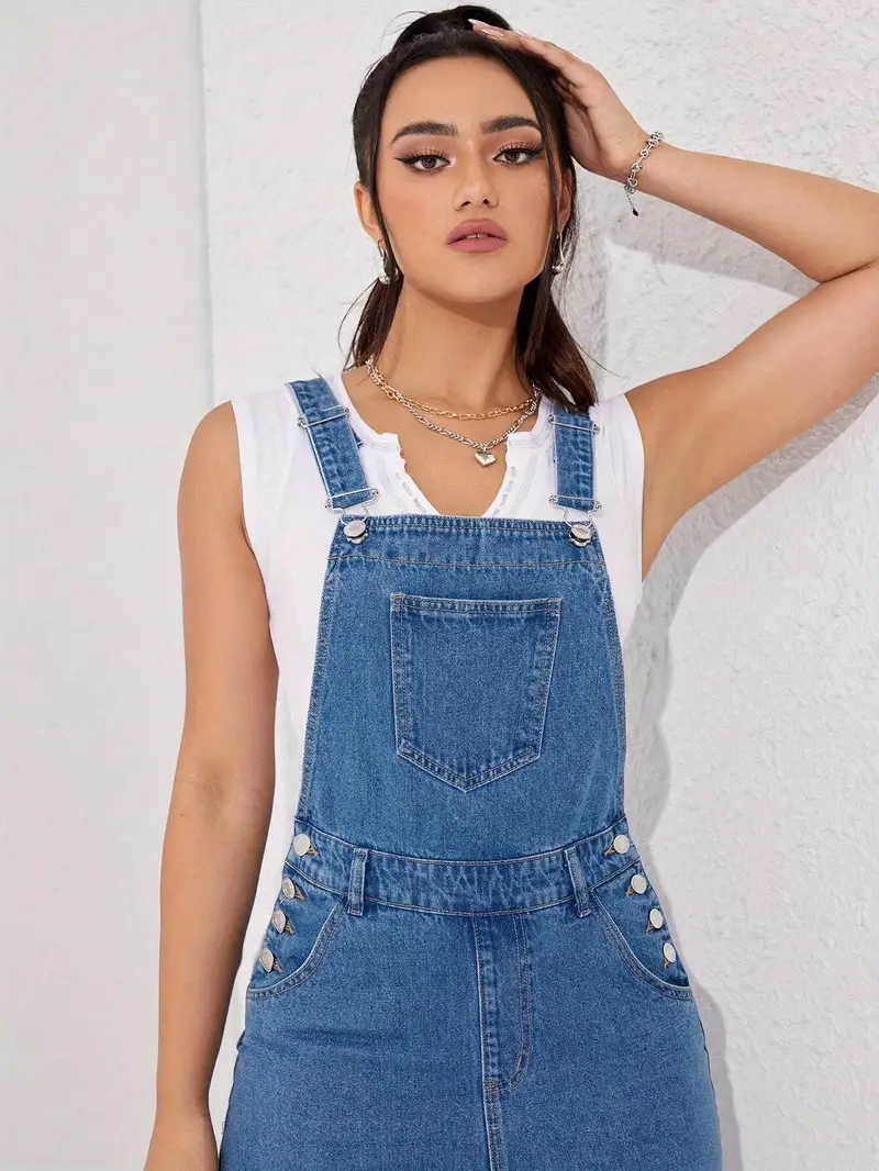 womens classic overall dresses adjustable strap pinafore - Temu womens classic overall dresses adjustable strap pinafore - Temu