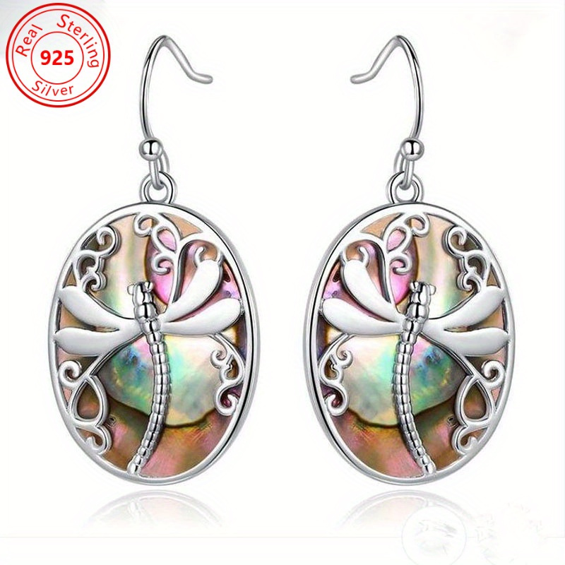 TEMU 1 Pair Of Elegant S925 Sterling Silvery Zirconia Earrings - Nickel Free - Hypoallergenic - , Banquets And Engagements - Ideal For Casual Attire And Birthday Stone Gifts